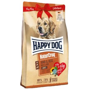 Happy Dog Natur-Croq Rind & Reis 15kg+3kg
