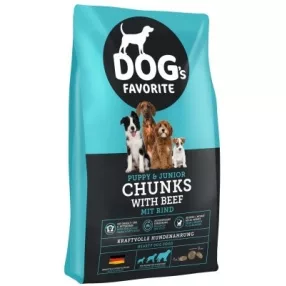   Happy Dog Dog’s Favorite Puppy & Junior Beef marhás száraztáp 15 kg