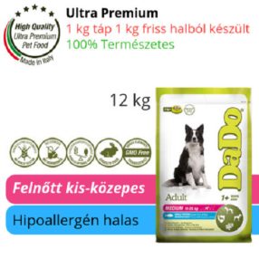   DaDo hipoallergén halas felnőtt kis-és közepes kutyáknak 12kg 