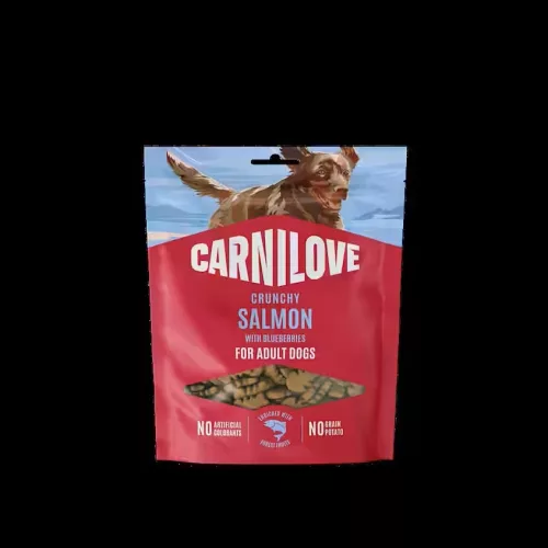 CARNILOVE Crunchy snack lazac és áfonya 200 g