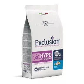   Exclusion Hypoallergenic Fish & Potato Medium/Large kutyatáp 12 kg ingyenes szállítás
