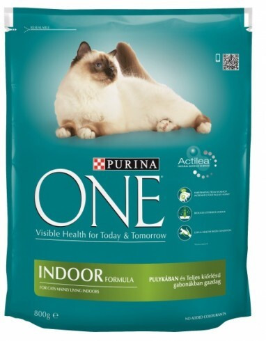 ONE Száraz Macska Indoor Pulyka+Teljes Kiőrlésű Gabonák 800g