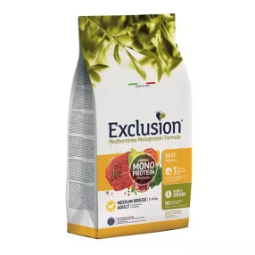 Exclusion Mono Noble Grain Adult Beef Medium 12kg marhás kutyatáp közepes testű kutyáknak