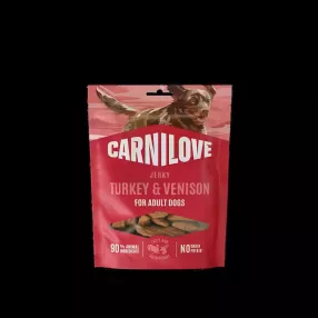   CARNILOVE Jerky Snack Turkey with Venison pulyka és szarvas 100g