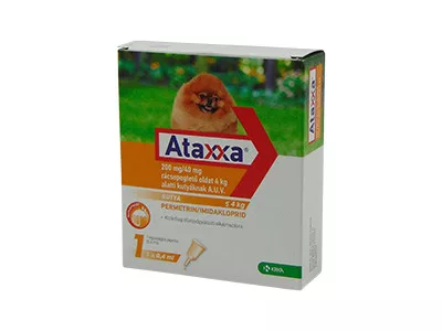 Ataxxa 200mg/40mg rácsepegtető oldat 4kg-ig 1x