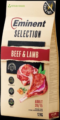 Eminent Dog Select Adult Beef & Lamb 12+2 kg 