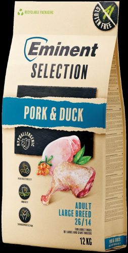 Eminent Dog Select Adult Large Pork & Duck 12+2 kg prémium száraztáp ingyenes szállítás