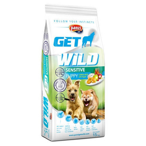 Panzi GetWild Puppy Sensitive Lamb (chicken&wheat free) - Bárány (csikre és búzamentes) kölyökkutyák részére (15kg)