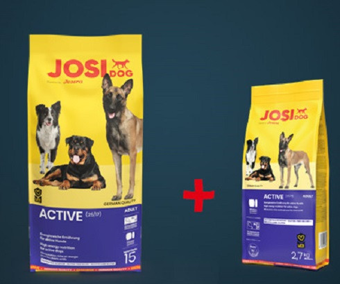 JosiDog Active 25-17 15kg+2,7kg ajándék