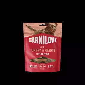  CARNILOVE Jerky Snack Turkey Rabbit Bar nyúl és pulyka 100 g