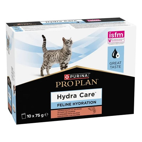Pro Plan Feline HC HydraCare kiegészítő nedves macskaeledel lazaccal 10×75g