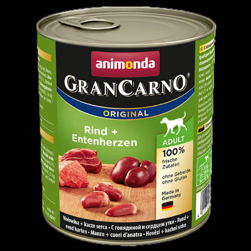 Animonda GranCarno Adult marha,kacsaszív konzerv 800g