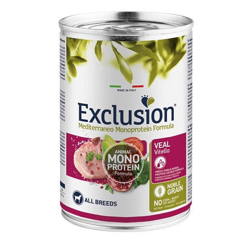 Exclusion Mono Noble Grain Adult Veal Konzerv 400g borjúhúsos kutyakonzerv