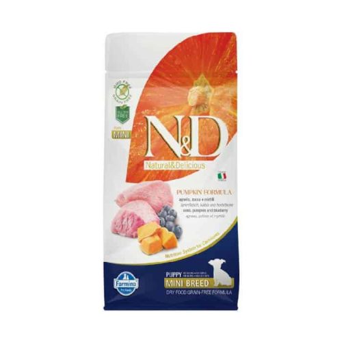 N&D Dog Grain Free bárány&áfonya sütőtökkel puppy mini 7kg 