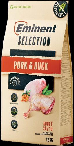 Eminent Dog Select Adult Pork & Duck 12+2 kg ingyenes szállítás
