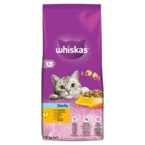 Whiskas Sterilie száraz macskaeledel csirkével 14kg