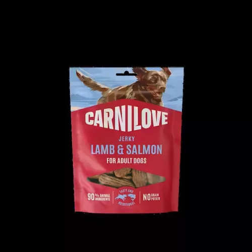 CARNILOVE Jerky Snack Lamb with Salmon Fillet bárány és lazac 100 g
