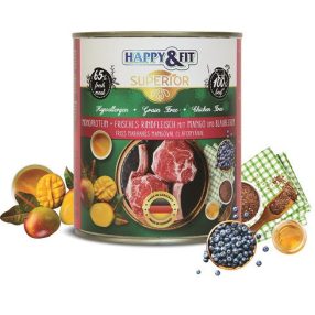   Happy&Fit Superior Dog Konzerv Friss Marhahús mangóval áfonyával 800g