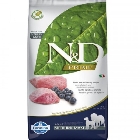 N&D Dog Prime bárány áfonya adult medium maxi 12kg 