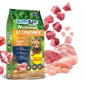 Happy Fit Natural Economy Adult 12+2kg ajándék